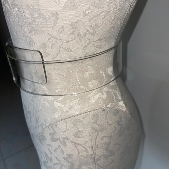 Kaso Vintage 1980s Womens Belt Size Large Waist Bracelets Clear Mirror